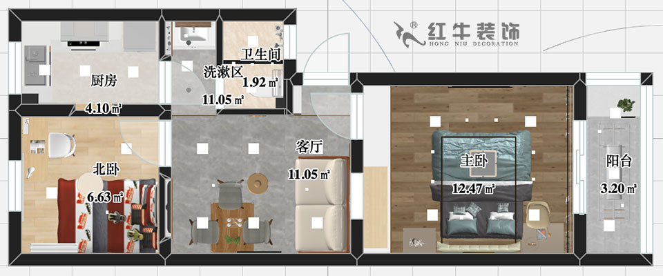 張智猿_濱江花園西園25-2-602-52㎡-現代簡(jiǎn)約風(fēng)格_2室1廳1衛（老房裝修）_定制家￥80749_全包8