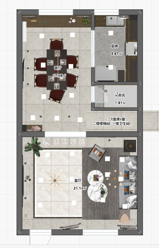 陸利民_香地美舍602-156㎡-新中式風(fēng)格_5室2廳3衛（新房裝修）_定制家￥208000_全包25萬(wàn)00_09一樓彩平圖