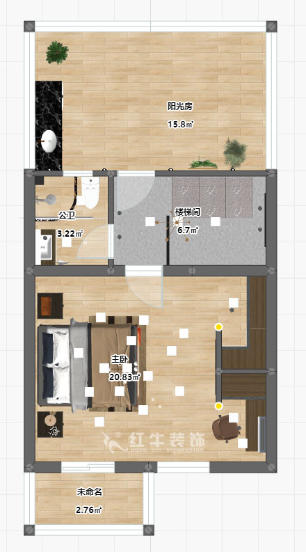 陸利民_香地美舍602-156㎡-新中式風(fēng)格_5室2廳3衛（新房裝修）_定制家￥208000_全包25萬(wàn)00_12四樓彩平圖