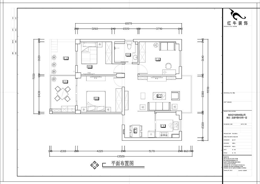 張智猿｜紅山山莊8-204-100㎡-簡(jiǎn)中風(fēng)格｜3室1廳1衛｜老房裝修｜定制家￥153700｜全包15萬(wàn)｜00_02平面布置圖