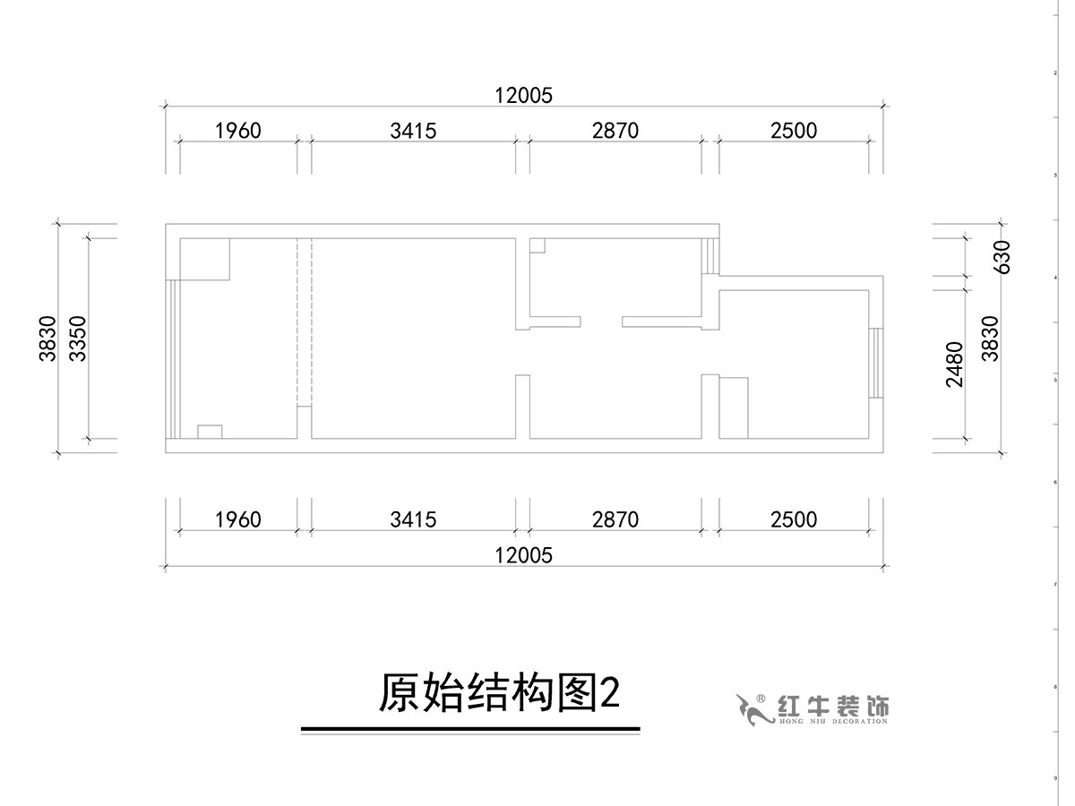 朱彥｜萬(wàn)科金色里程8-706-70㎡-簡(jiǎn)歐風(fēng)格｜復式35+35㎡｜2室2廳1衛｜定制家￥120000｜全包12萬(wàn)｜00_02原始結構圖2