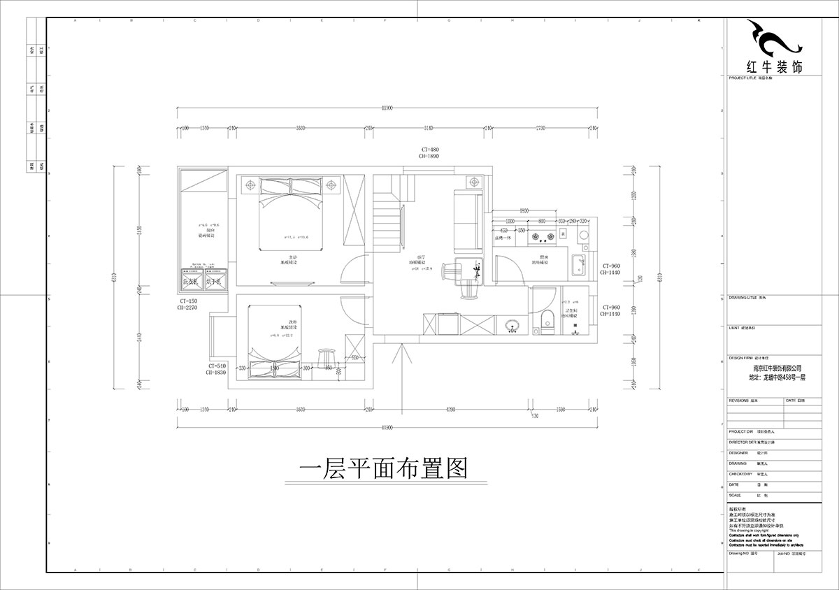 孟憲濤｜堯順佳園2期60-606-72㎡-簡(jiǎn)約風(fēng)格｜3室1廳1衛｜新房裝修｜定制家｜全包11萬(wàn)｜00_02一層平面布置圖