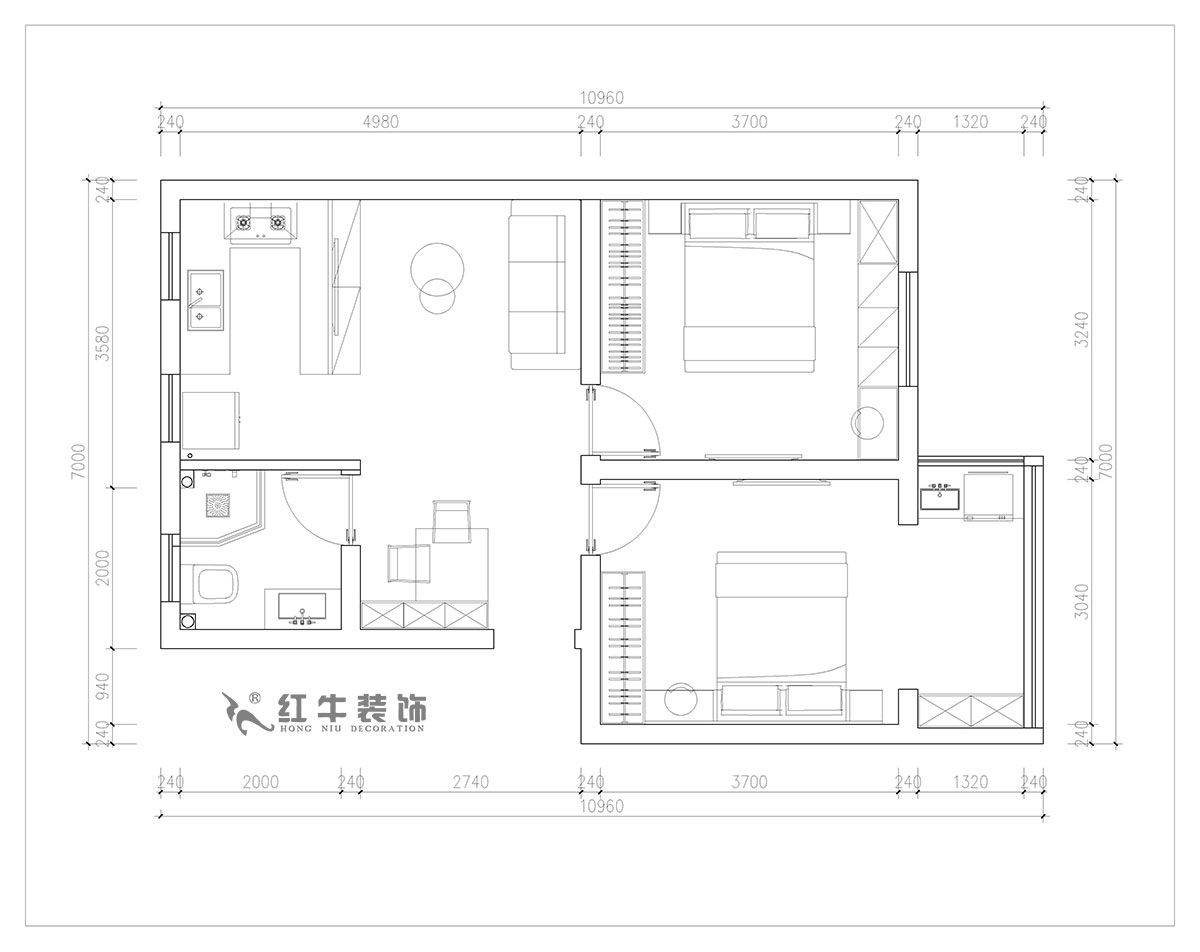 朱明琪｜旭光里57-4-407-69㎡-現代簡(jiǎn)約風(fēng)格｜2室2廳1衛｜老房翻新｜定制家￥113520｜全包11萬(wàn)｜00_02平面布置圖