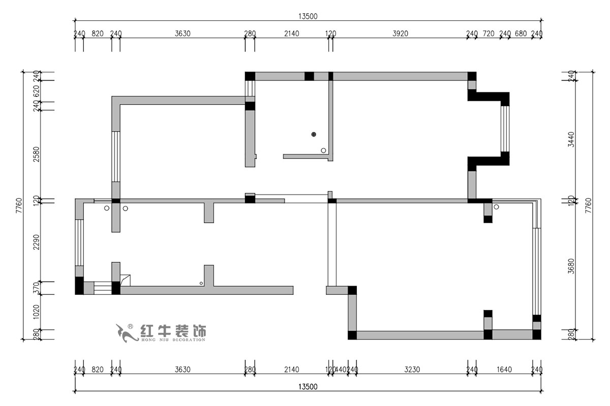 朱明琪｜遠拓橡樹(shù)城12-3-505-85㎡-現代簡(jiǎn)約風(fēng)格｜3室2廳1衛｜新房裝修｜定制家￥120106｜全包12萬(wàn)｜00_01原始平面圖