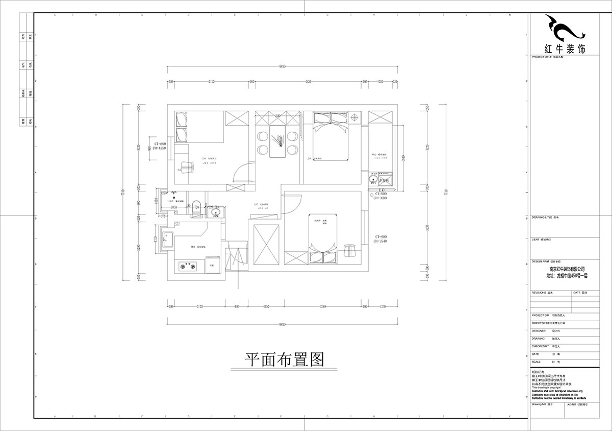 孟憲濤｜峨嵋嶺12號5-403-64㎡-現代簡(jiǎn)約風(fēng)格｜3室1廳1衛｜新房裝修｜定制家￥88600｜全包10萬(wàn)｜00_02平面布置圖