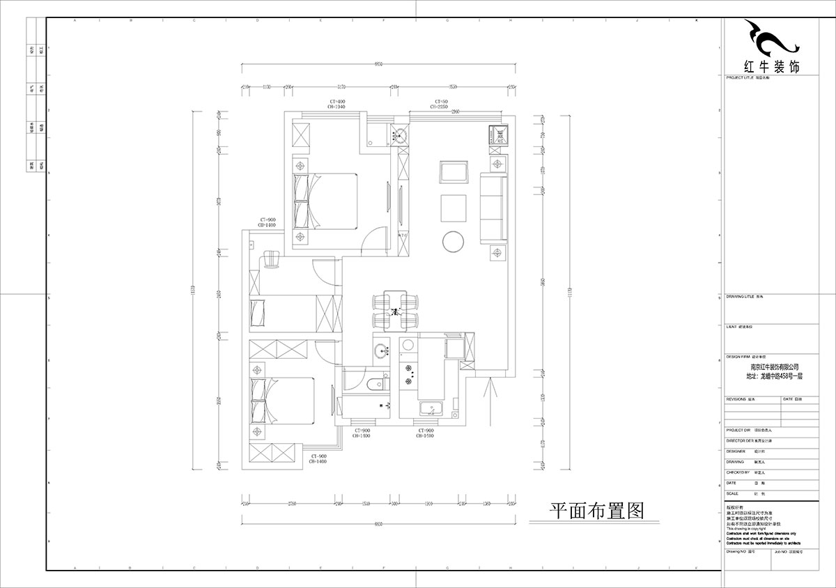 孟憲濤｜旭日愛(ài)上城星島園5-203-90㎡-簡(jiǎn)約風(fēng)格｜3室1廳1衛｜老房裝修｜定制家｜全包14萬(wàn)｜00_02平面布置圖