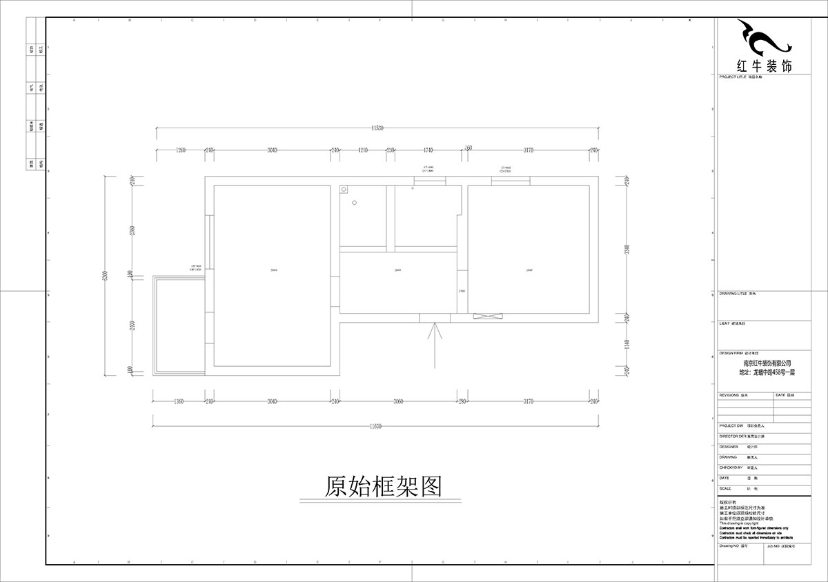 孟憲濤｜大光路菜市口1號2-2-205-50㎡-簡(jiǎn)約風(fēng)格｜1室1廳1衛｜老房裝修｜定制家｜全包9萬(wàn)｜00_01原始框架圖