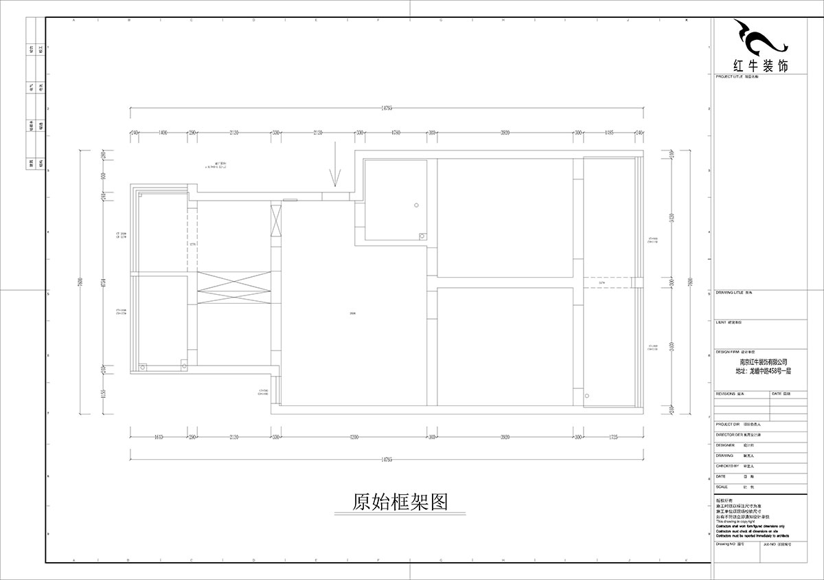 孟憲濤｜估衣廊18-3-305-100㎡-簡(jiǎn)約風(fēng)格｜3室2廳1衛｜老房裝修｜定制家｜全包14萬(wàn)｜00_01原始框架圖