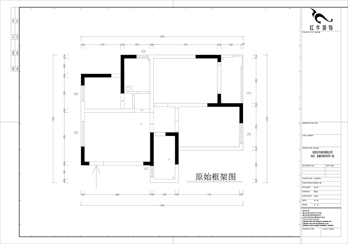 孟憲濤｜花崗幸福城玉蘭園10-201-90㎡-現代簡(jiǎn)約風(fēng)格｜3室1廳1衛｜老房裝修｜定制家｜全包13萬(wàn)｜00_01原始框架圖