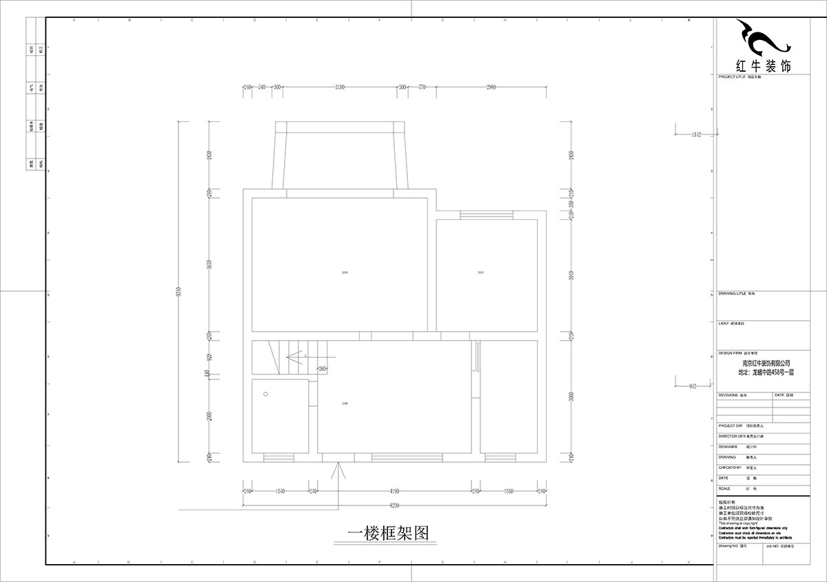 孟憲濤｜養龍山莊D-11B-120㎡-現代簡(jiǎn)約風(fēng)格｜3室2廳2衛｜老房裝修｜定制家｜全包14萬(wàn)｜00_01一樓框架圖