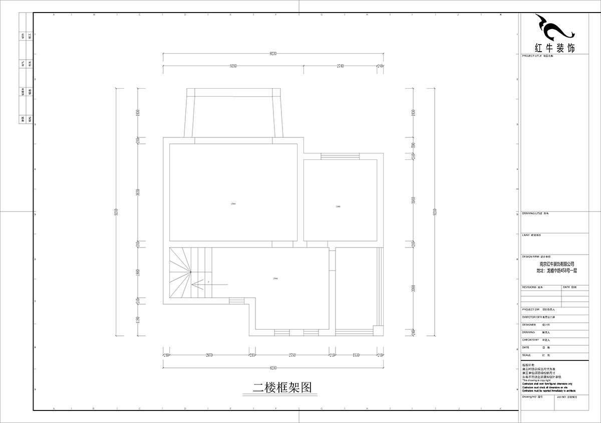 孟憲濤｜養龍山莊D-11B-120㎡-現代簡(jiǎn)約風(fēng)格｜3室2廳2衛｜老房裝修｜定制家｜全包14萬(wàn)｜00_03二樓框架圖