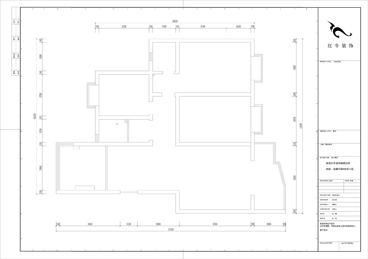 陸利民｜楓丹白露城市花園32-301-126㎡-現代簡(jiǎn)約風(fēng)格｜3室2廳2衛｜舊房裝修｜半包9萬(wàn)｜00_01原始結構圖