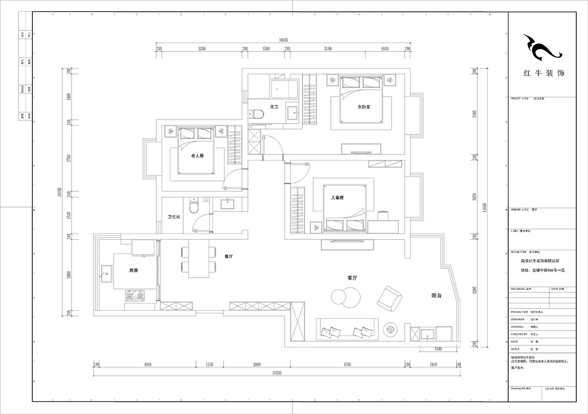 陸利民｜楓丹白露城市花園32-301-126㎡-現代簡(jiǎn)約風(fēng)格｜3室2廳2衛｜舊房裝修｜半包9萬(wàn)｜00_02平面布置圖