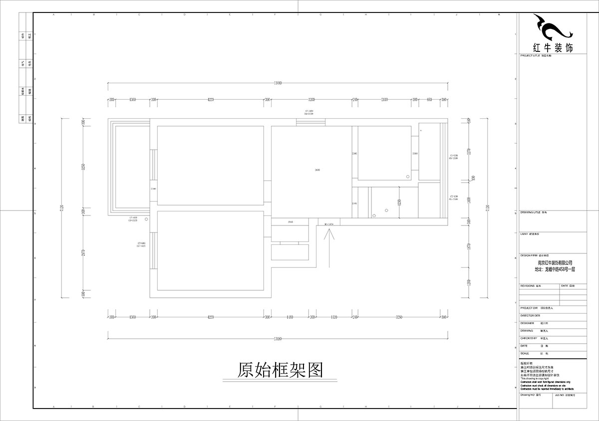 孟憲濤｜寧夏路18號3-204-70㎡-現代風(fēng)格｜2室2廳1衛｜老房裝修｜定制家｜全包12萬(wàn)｜00_01原始框架圖