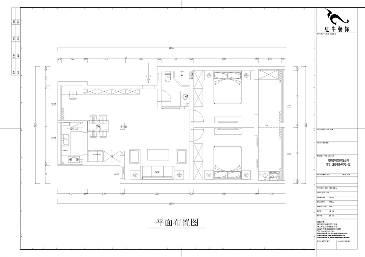 【實(shí)景案例】孟憲濤｜估衣廊18號305-100㎡-現代簡(jiǎn)約風(fēng)格｜3室2廳1衛｜老房裝修｜定制家｜全包13萬(wàn)｜00_02平面布置圖