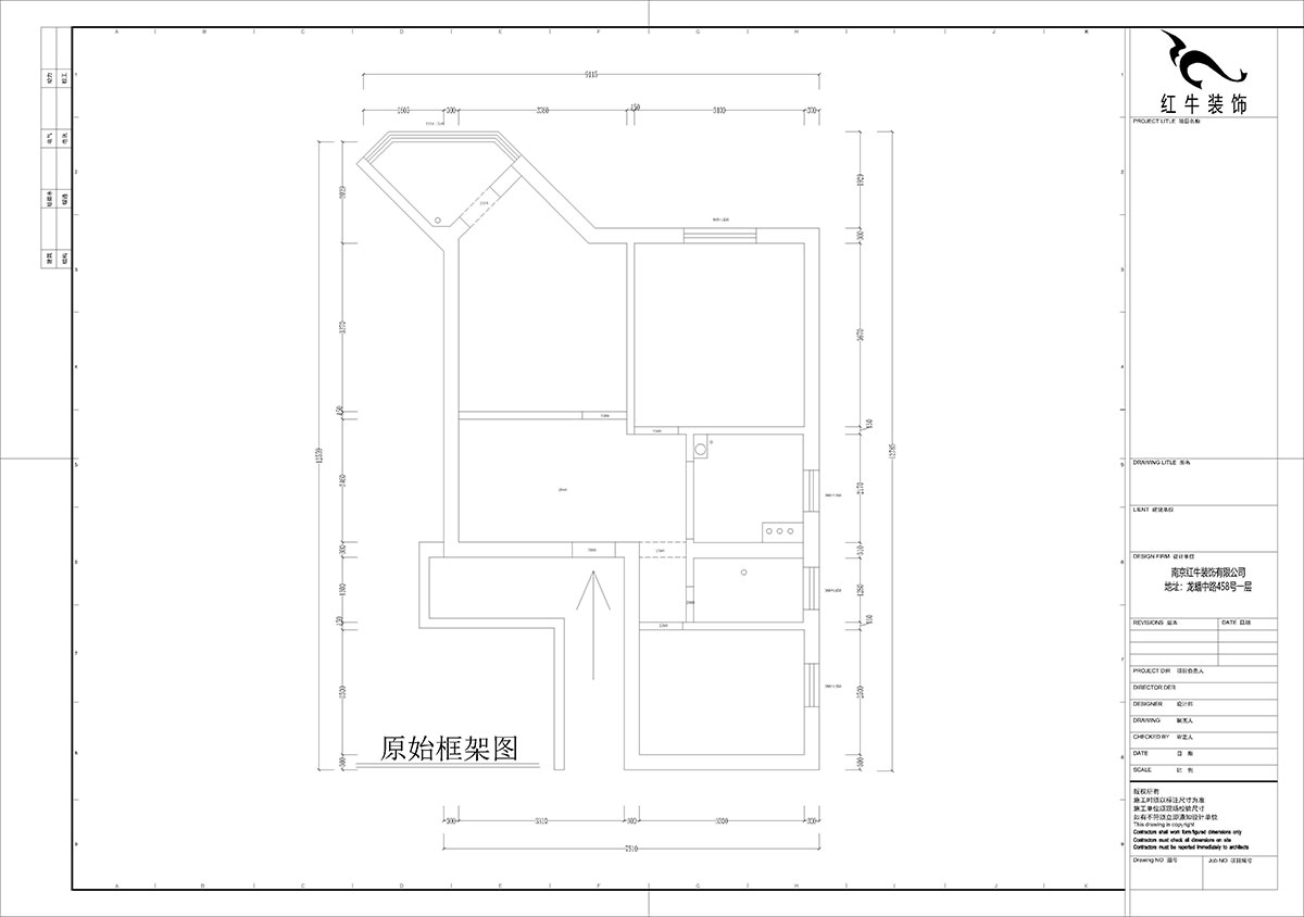 孟憲濤｜北門(mén)橋10號1508室-85㎡-現代簡(jiǎn)約風(fēng)格｜2室2廳1衛｜老房裝修｜定制家｜全包12萬(wàn)｜00_01原始框架圖