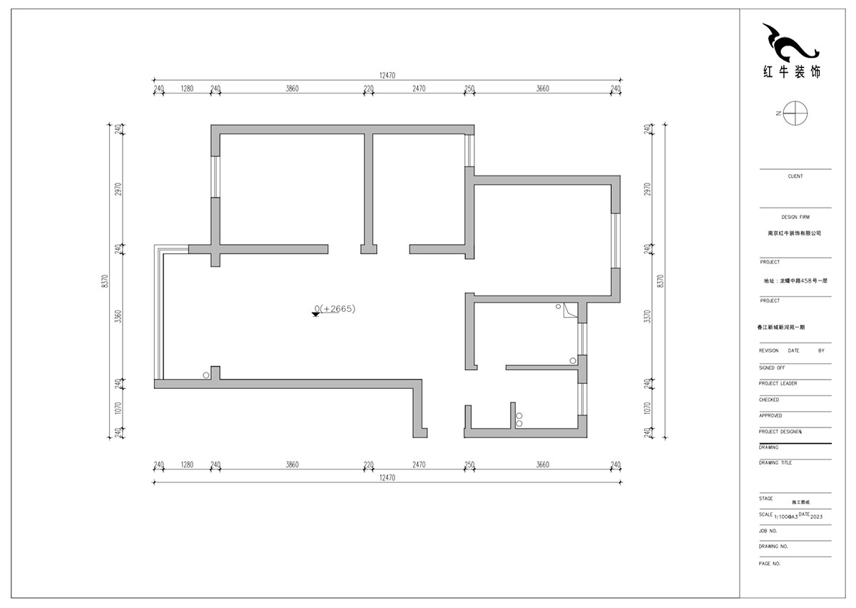 朱明琪｜春江新城新河苑一期8-3-510-94㎡-現代風(fēng)格｜3室2廳1衛｜老房改造｜定制家｜全包12萬(wàn)｜00_01原始結構圖