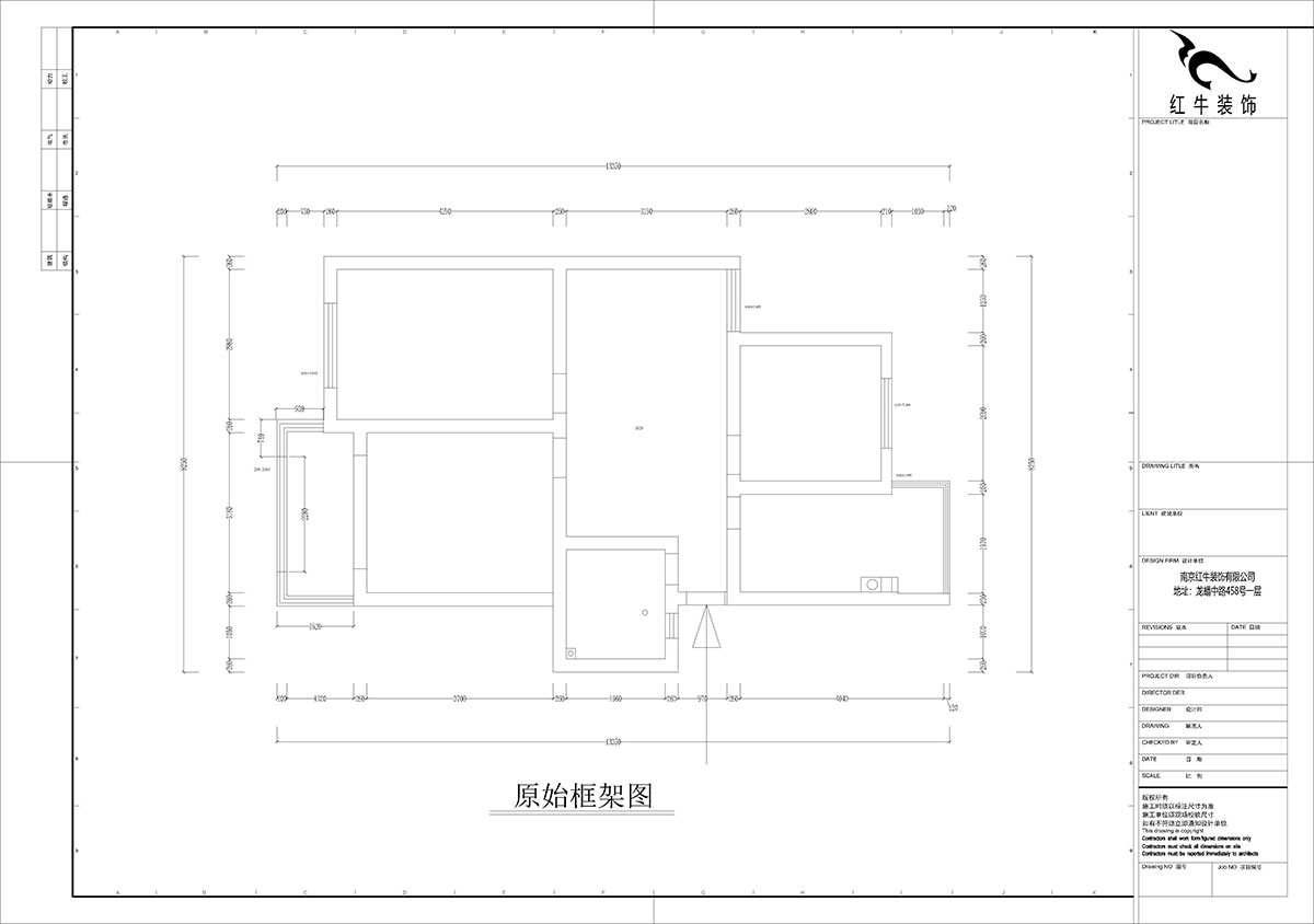 孟憲濤｜龍悅山莊7-402-82㎡-現代簡(jiǎn)約風(fēng)格｜3室2廳1衛｜老房裝修｜定制家｜全包12萬(wàn)｜00_01原始框架圖