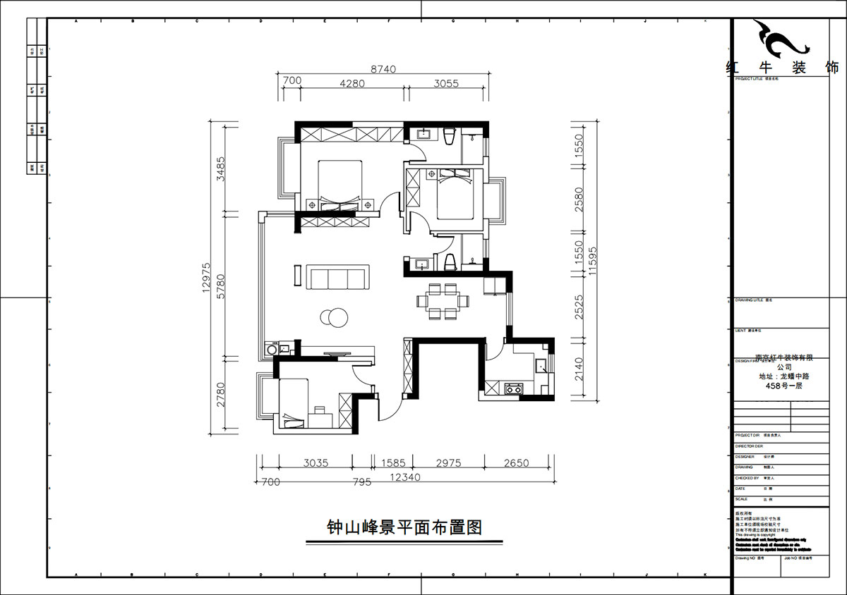 朱彥｜鐘山峰景5-1102-128㎡-現代簡(jiǎn)約風(fēng)格｜3室2廳2衛｜精裝修改造｜定制家｜全包14萬(wàn)｜00_02平面布置圖